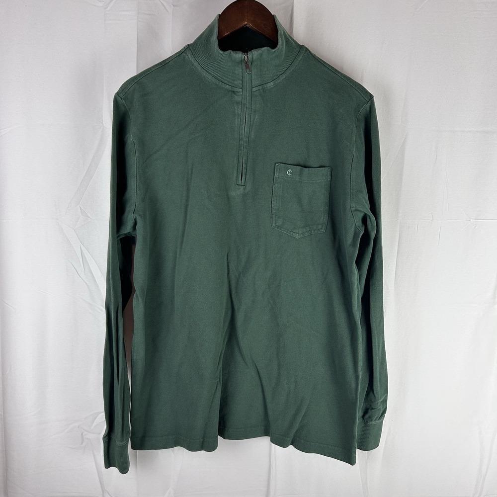 Criquet Men's Large 1/4 Zip‎ Golf Long Sleeve Mock Neck Sweatershirt Pullover